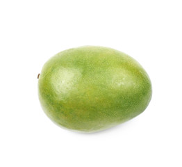Single ripe mango fruit isolated
