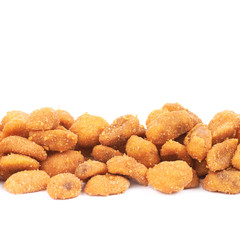 Pile of breaded peanuts isolated