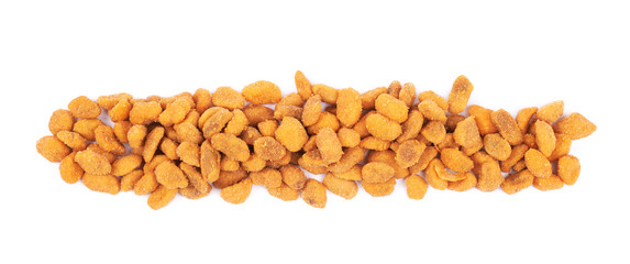 Pile of breaded peanuts isolated