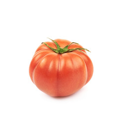 Ripe red beef tomato isolated