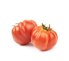 Ripe red beef tomato isolated