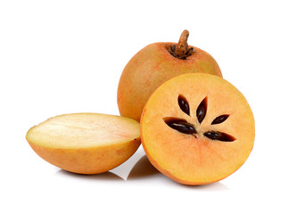 Sapodilla isolated on the white background