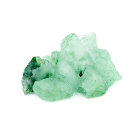 Pile of salt crystals isolated