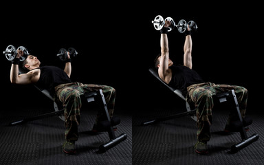 Athletic Man Exercising