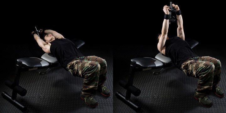 Athletic Man Exercising