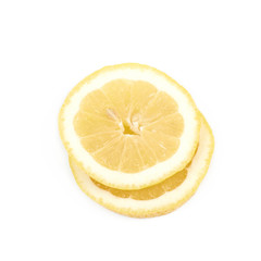 Pile of lemon slices isolated