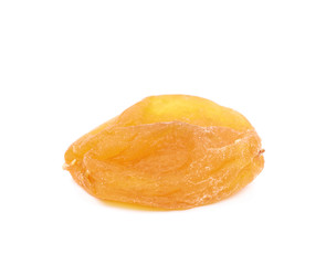 Single dried apricot isolated