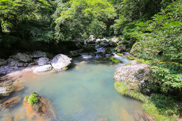 愛媛県内子町　小田深山渓谷の風景