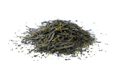 dry tea on white background