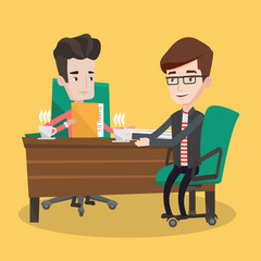 Two businessmen during business meeting.