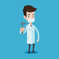 Ear nose throat doctor vector illustration.