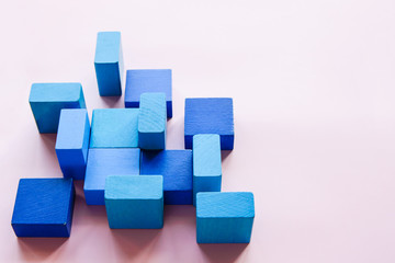 Toy cubes as the material for building an abstract city