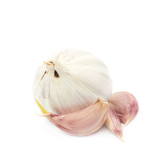 Pile of garlic bulb and cloves