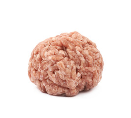 Ball of minced meat isolated
