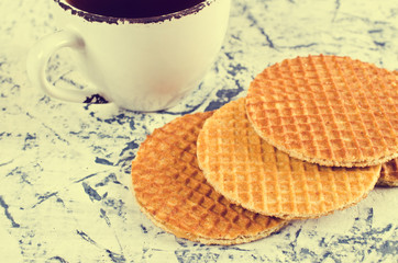 Traditional Dutch waffles