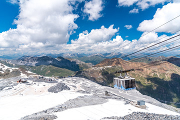 Ski station in high Alps