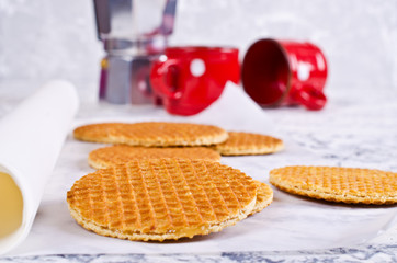 Traditional Dutch waffles
