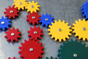 colorful cogwheel gears background