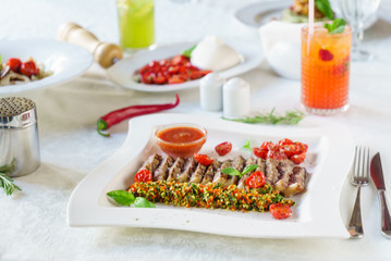 meat with vegetables