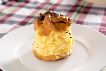 Cream Pie on a white plate