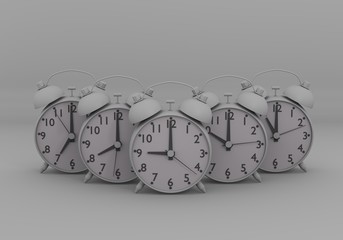 Time o'clock concept 3d rendering