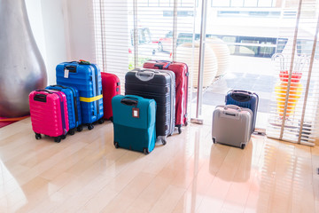 Suitcases and travel bag .