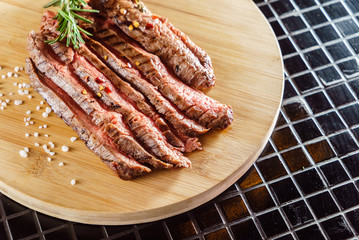 tasty steak with sauce