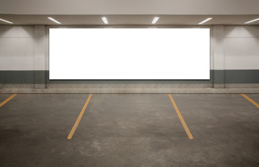 Parking blank billboard