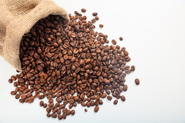 Sack with coffee beans