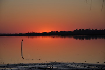 atardecer en la laguna
