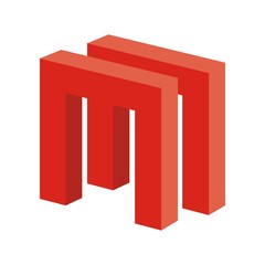 M initial logo