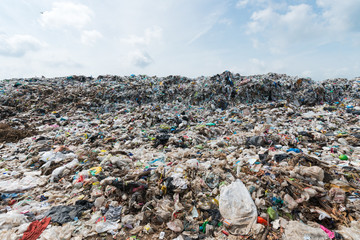garbage in Municipal landfill for household waste