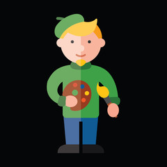 Painter flat icon