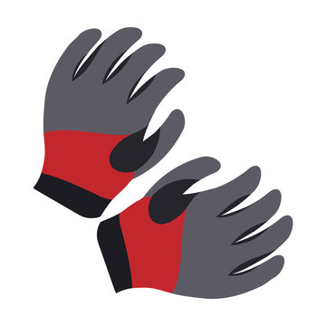 sport gloves flat icon