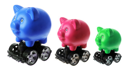 Piggy Banks with Wheels