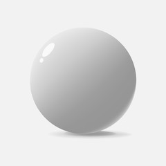 realistically made sphere isolated on white background . With sh
