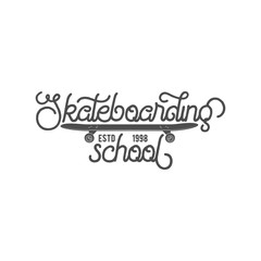 vintage biking and skating badge  logotype