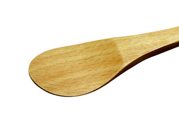 Close up of wooden spoon.
