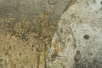 Old brick wall with plaster and decal