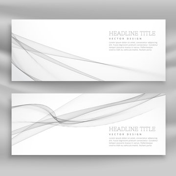 clean gray wave banner template