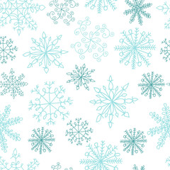 Seamless pattern with snowflakes