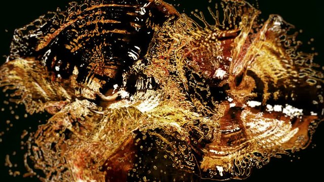 Liquid Splash. Alcohol, Tea, Cola.