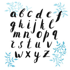 Hand drawn alphabet letters