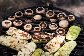 appetizing zucchini and mushroom bake barbecue