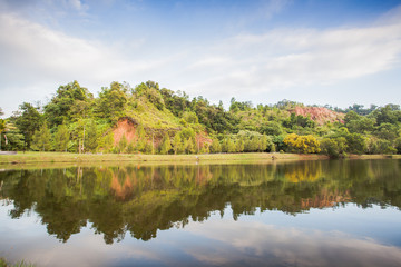 Reflection of Swamp in front of mine museum