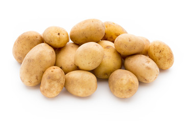 New potato isolated on white background.