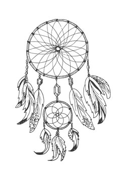 American Indians traditional symbol dreamcatcher