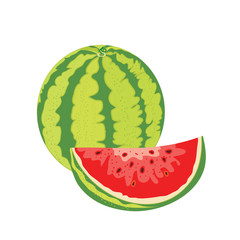 Watermelon on white background. For icons, textiles and creative design.