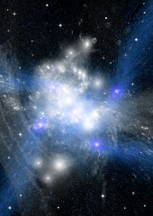 galaxy in a free space