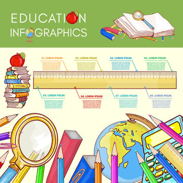 Education infographics back to school education effective vector